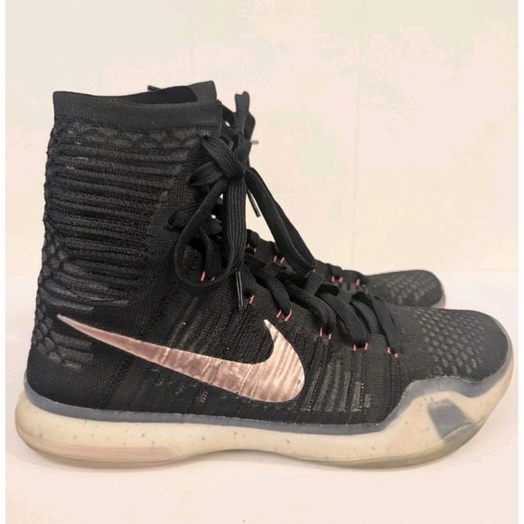 Kobe Nike Kobe 10 X Elite High Rose Gold Black Size 9.5 -Sneakers 718763-091